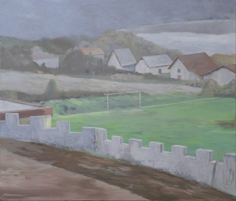 Busch, Peter, Spielfeld, Acryl auf Leinwand, 2002, 130 x 150 cm