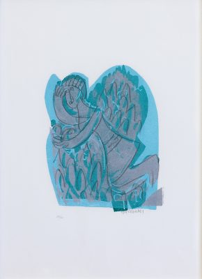 Hap Grieshaber - Abstrakte Figur [CR Fürst 72/10-17, from the series: Das andere Ufer vor Augen]