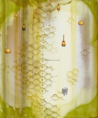Kaneda, Showichi, Pond, Mischtechnik auf Leinwand auf Holz, 2005, 45 x 38 cm