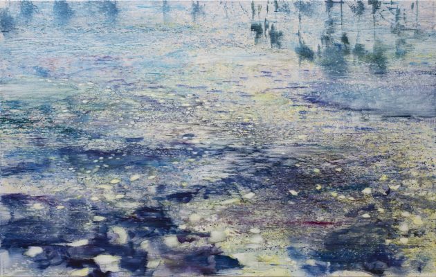 Meyer, Matthias, Seerosen, Öl auf Leinwand, 2006, 140 x 220 cm