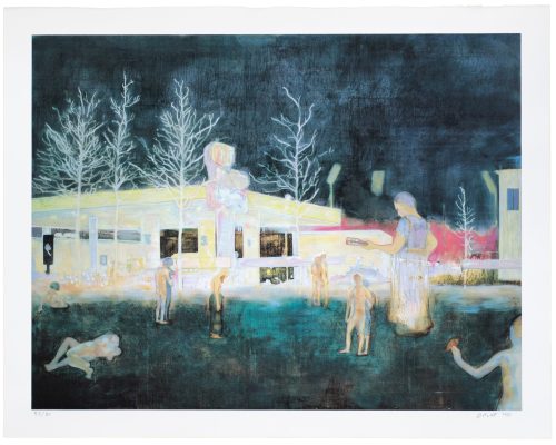 Richter, Daniel, Fun de Siecle, Farbserigraphie nach Gemälde, gestrichener Karton, Aufl. 80, 2003, 60 x 78,3 auf 69 x 87,5 cm