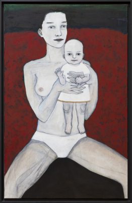 Theinert, Anke, Rote M., Öl auf Leinwand, 2003, 100 x 80 cm
