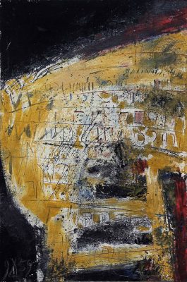 Gustav Deppe - Turmkopf mit Schriftfragmenten (No. 11, Junger Westen)