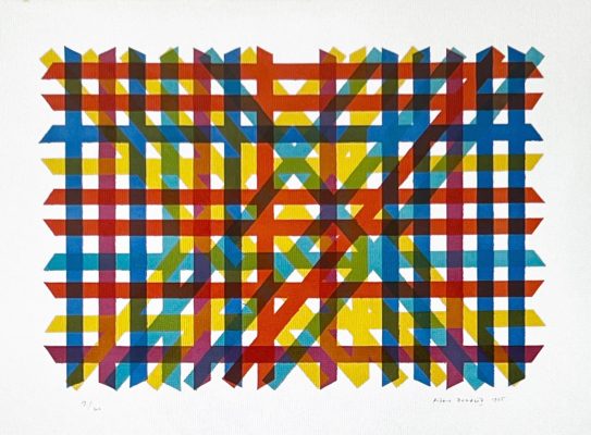 Piero Dorazio – Untitled (Abstract composition with network of lines) Piero Dorazio - Untitled (Abstract composition with network of lines)