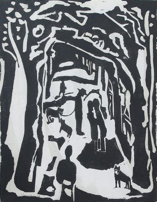 Emil Schumacher – Untitled (Allee mit Spaziergängern) Emil Schumacher - Untitled (Allee mit Spaziergängern)